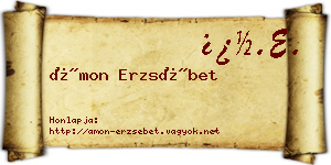 Ámon Erzsébet névjegykártya